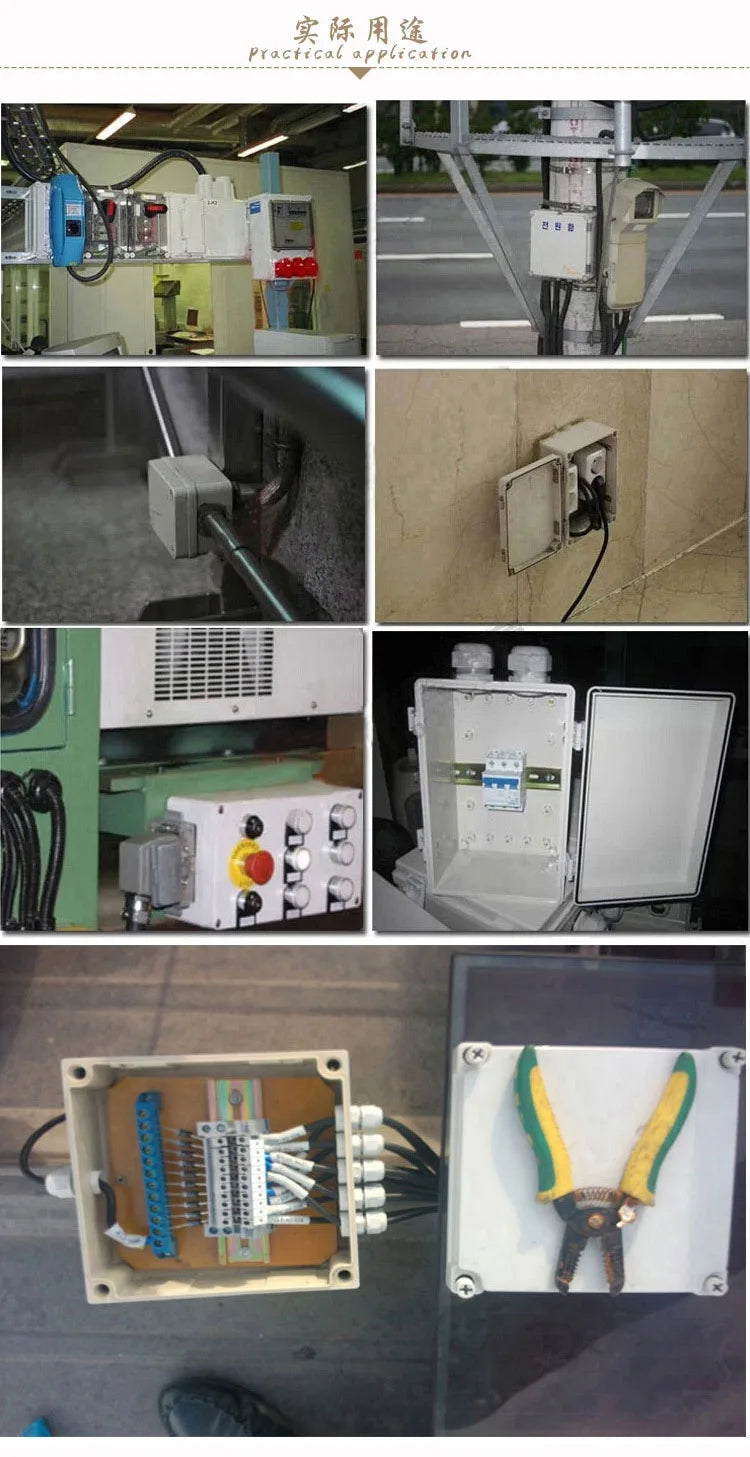 Transparent Waterproof Outdoor Enclosure Plastic Box Electronic Project Case Instrument Electrical Box IP68 Junction Box Housing