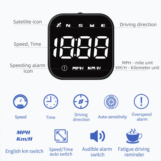 G4S GPS Smart Gauge Head Up Display For HUD Auto Computer Speedometer Display KMH MPH Time Compass Car Electronics For All Car
