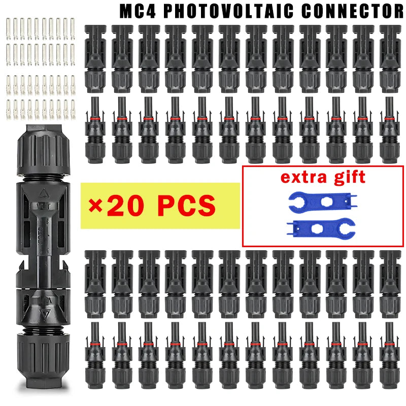 10/20/40/100/200/400Pcs Photovoltaic Solar Connector kit 1000V 30A connectors for solar panels PV/MC 2.5/4/6mm²