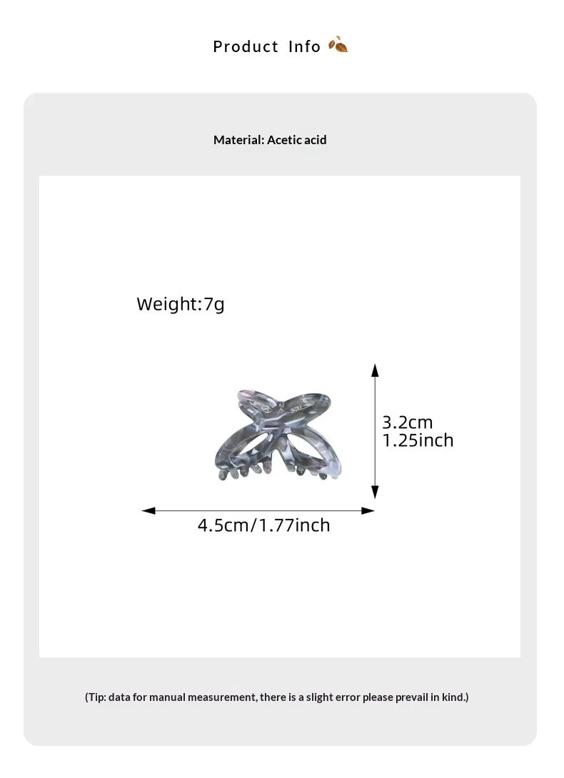 Small Butterfly Beautiful Hollow Butterfly Knot Hair Clip At The Nape of The Head Hair Clip Shark Clip Hair Accessory for Women