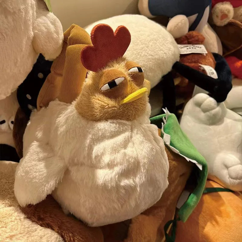Creative Dozy Chicken Plush Bag Doll Pentant Squawk Alcoholic Chicken Soft Stuffed Cotton Plush Tote For Birthday Gift To Friend