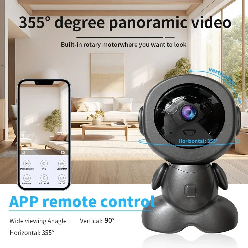 8MP Wifi Surveillance Robot Camera PTZ Security Baby Monitor Two Way Audio Color Night Vision AI Smart Tracking Home IP Cameras