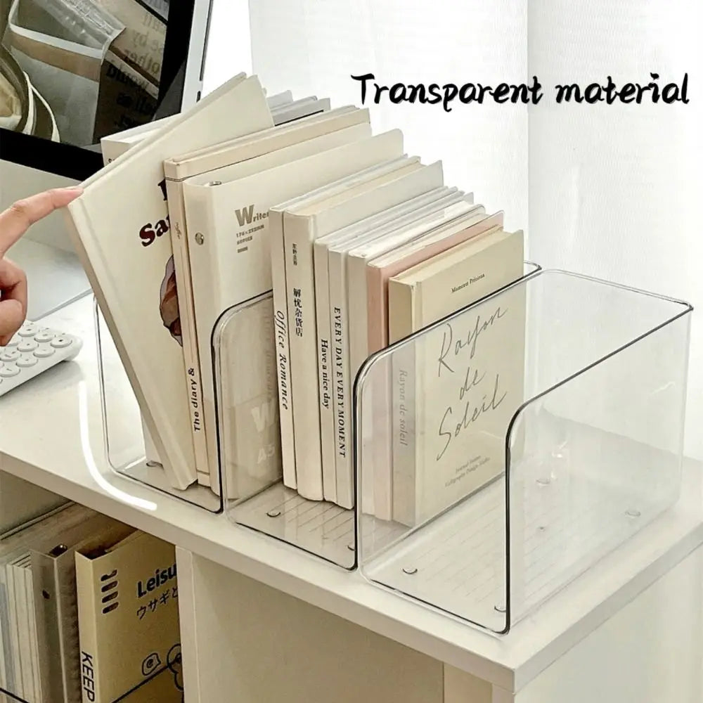Transparent Book Stand Simple Free Combination U-shaped Book Organizer Acrylic Book Folder Desk Storage Rack Home Office
