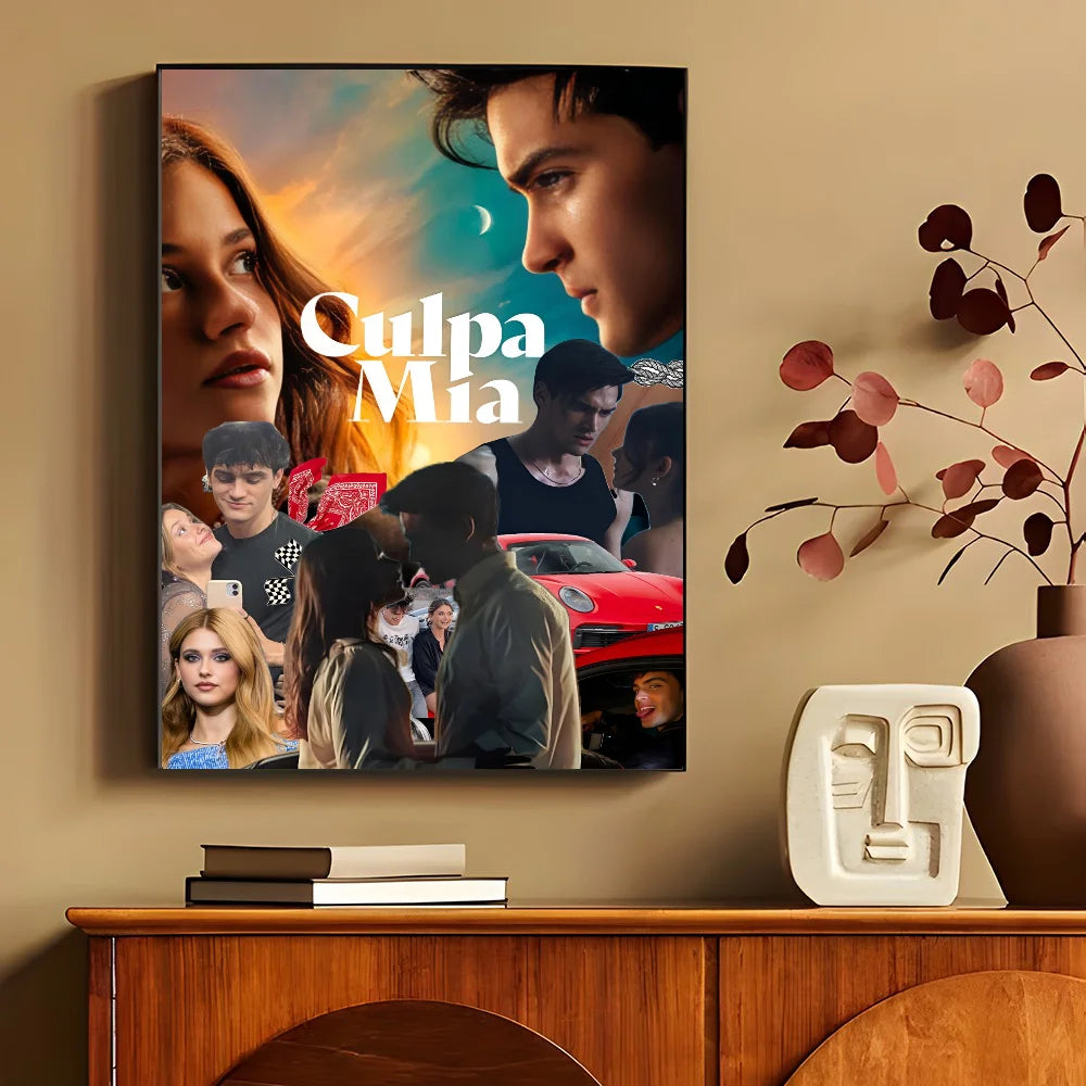 My Fault Culpa Mia 2023 Movie Poster Self-adhesive Art Waterproof Paper Sticker Coffee House Bar Room Wall Decor