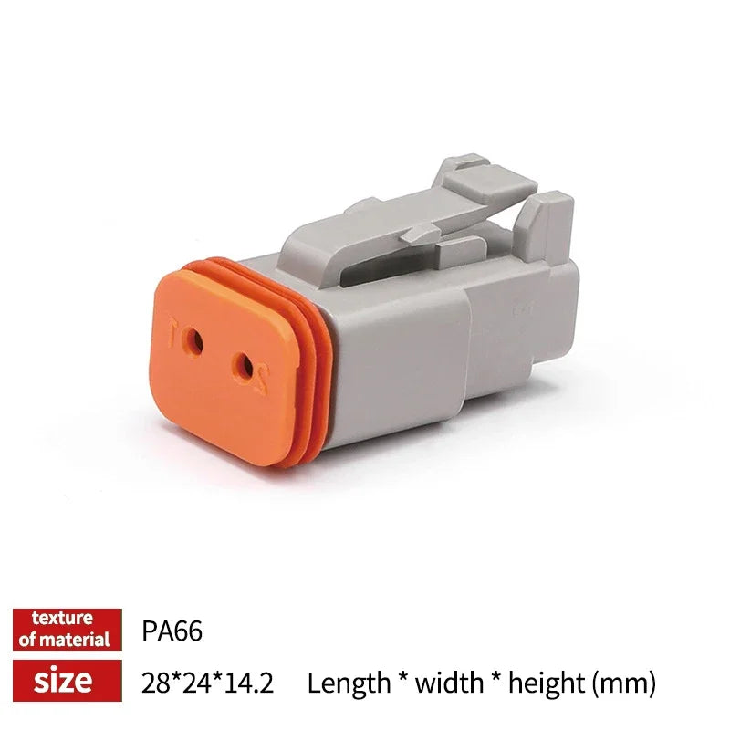 2P/3P/4P/6P/8P/12P DT Male Female Plug Connector Socket Waterproof Terminal DT Connector for Car Automobile 22-16AWG