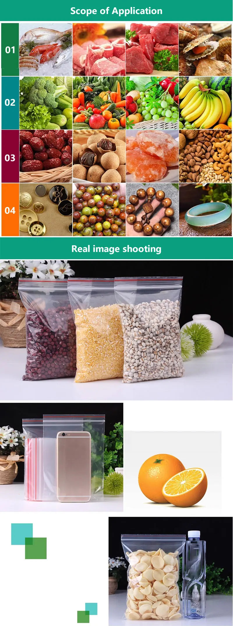 Wholesale Plastic Transparent Ziplock Bags Clear Resealable Waterproof Food Storage Bags Small Jewelry Zip Seal Packaging Bags