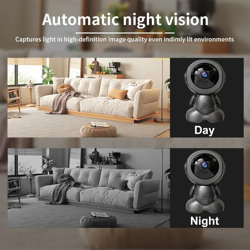 8MP Wifi Surveillance Robot Camera PTZ Security Baby Monitor Two Way Audio Color Night Vision AI Smart Tracking Home IP Cameras