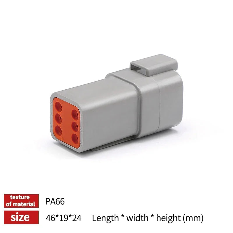 2P/3P/4P/6P/8P/12P DT Male Female Plug Connector Socket Waterproof Terminal DT Connector for Car Automobile 22-16AWG