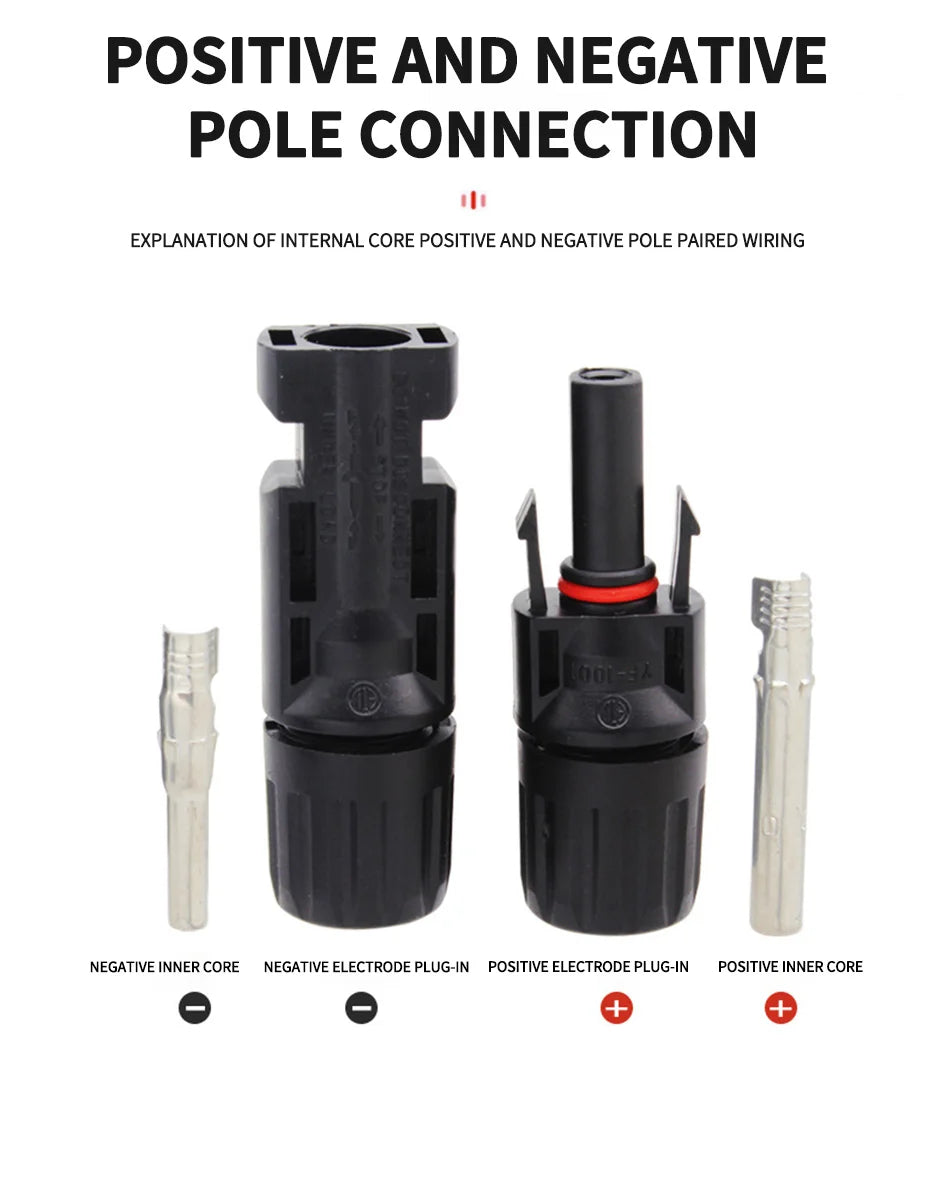 10/20/40/100/200/400Pcs Photovoltaic Solar Connector kit 1000V 30A connectors for solar panels PV/MC 2.5/4/6mm²
