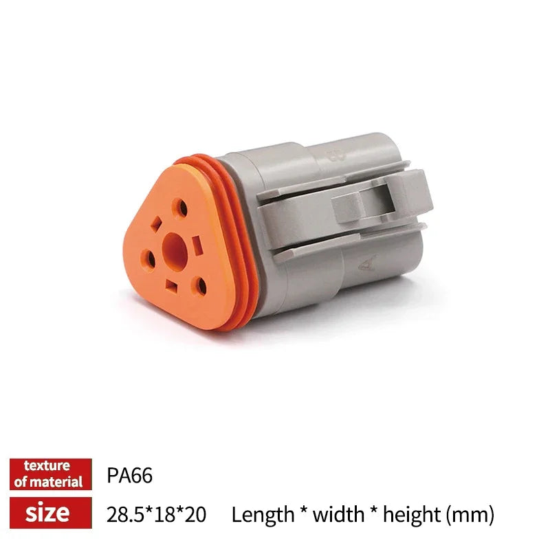 2P/3P/4P/6P/8P/12P DT Male Female Plug Connector Socket Waterproof Terminal DT Connector for Car Automobile 22-16AWG