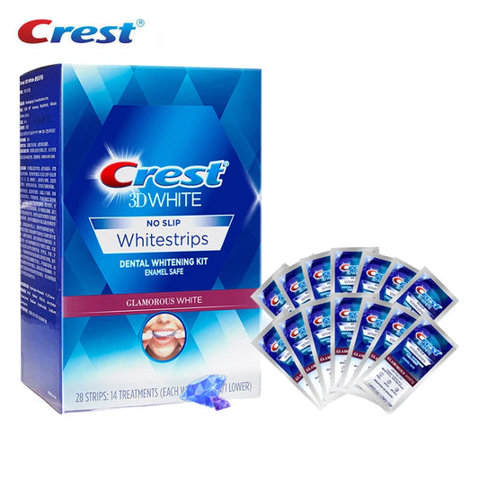 Crest 3D Whitestrips Dental Bleach Teeth Whitener Strips Glamorous White Crest Whitening Strips Teeth Whitening 5/7/14 Treatment
