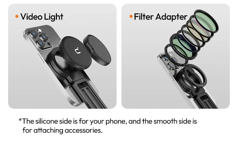 Ulanzi MA38 MagLock Phone Stand Magnetic Phone Stand for iPhone 16 15 14 13 with Hidden Hook for Slopes Walls