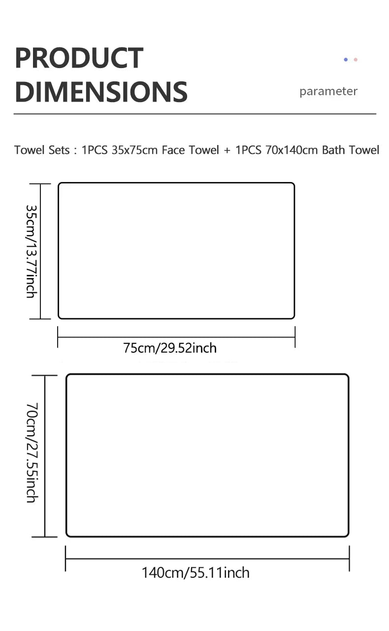 Coral Fleece Quick-Drying Bamboo Striped Towel Set Soft And Absorbent Bathroom Experience Bath Towel Set or Hand Towel