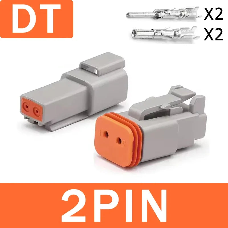 2P/3P/4P/6P/8P/12P DT Male Female Plug Connector Socket Waterproof Terminal DT Connector for Car Automobile 22-16AWG