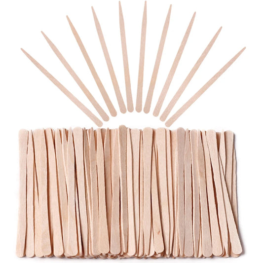 100PCS Disposable Wooden Hair Removal Sticks for Women Depilation Spatula Waxing Tool for Face Eyebrows Beauty Care