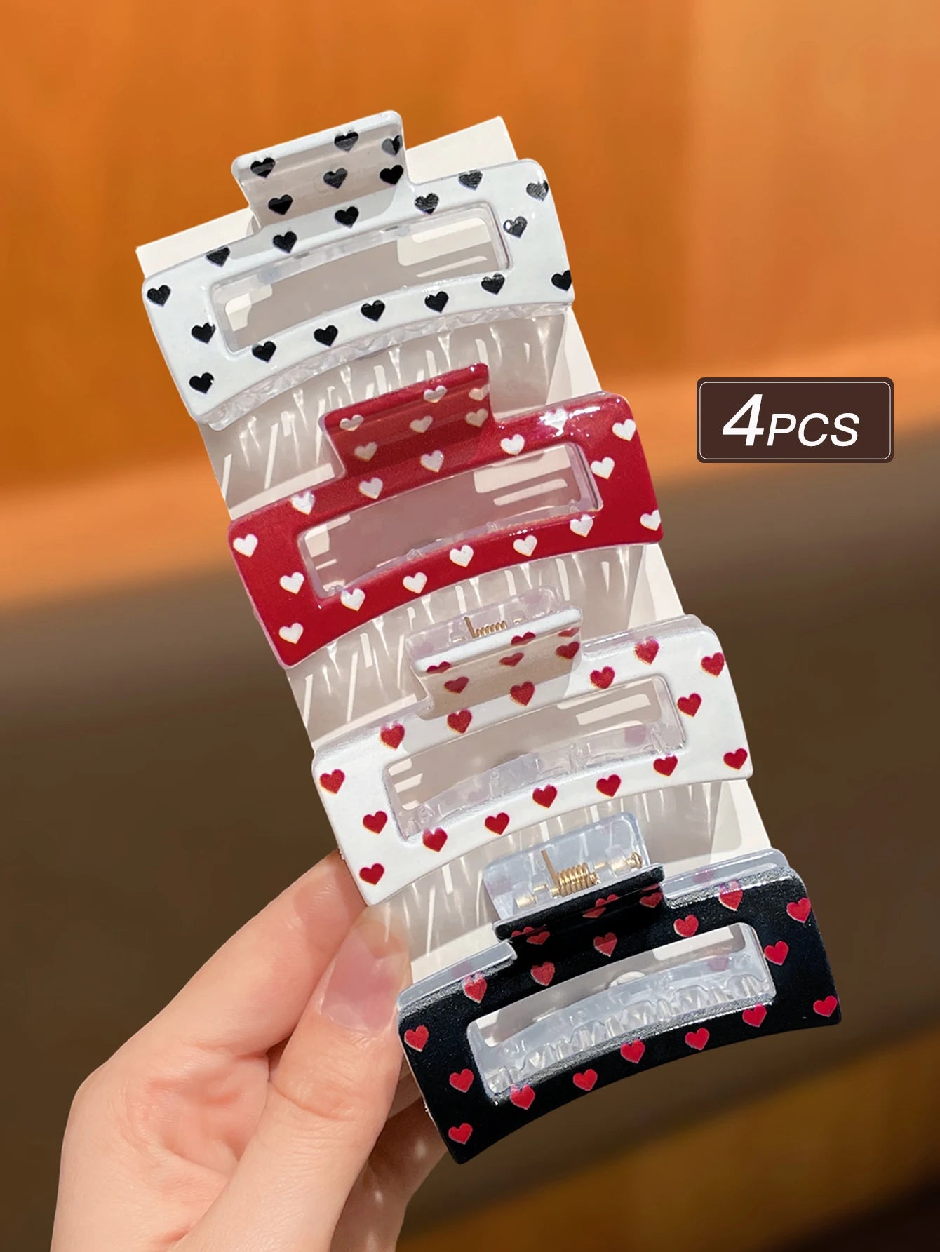 4pcs Fashionable Ladies Hair Claw Clips Stylish Versatile Hair Accessories for Daily Use Ideal Gift Recommendation
