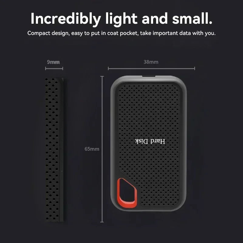 High-speed Portable SSD 1TB External Hard Drive 2TB Mobile Solid State Drive 4TB 16TB Mass External Hard Disk for Laptop/MAC/PC