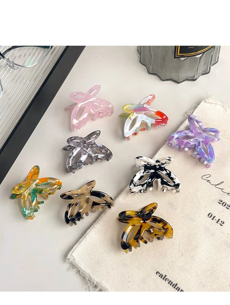 Small Butterfly Beautiful Hollow Butterfly Knot Hair Clip At The Nape of The Head Hair Clip Shark Clip Hair Accessory for Women