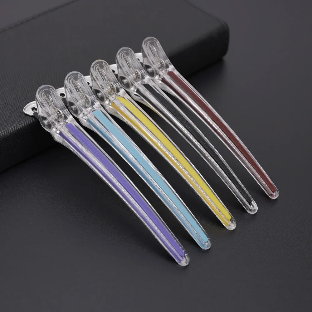 12pcs Pro Seamless Alligator Clip Hair Clip Barbershop Haircutting Sectioning Hairpin Salon Household Styling Tools Accessories
