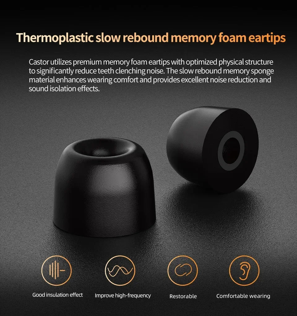 KZ Castor Wired Earbuds Improved Bass HiFi Earphone 2 Dynamic High-end Tunable Balanced Armature In-ear Headphone Music Headset
