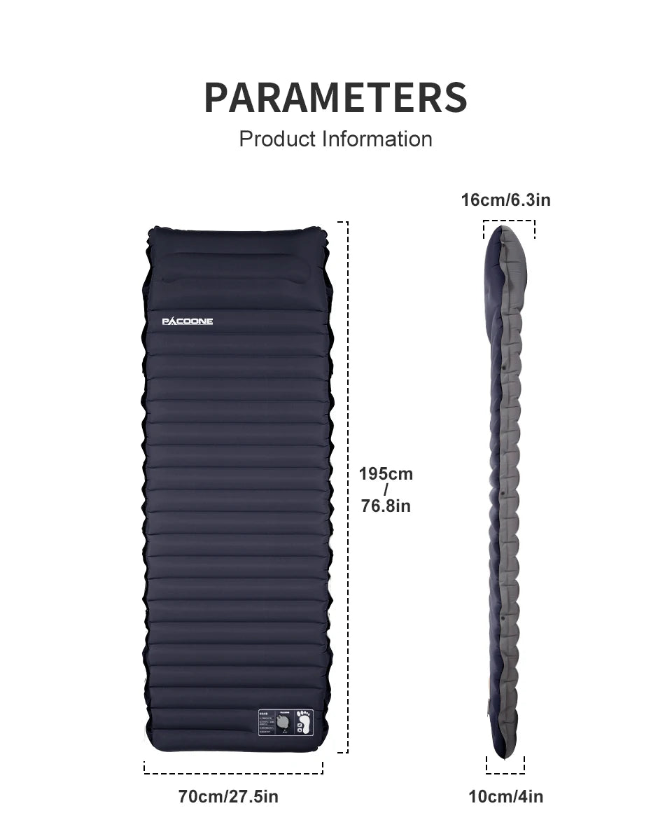 Outdoor Thicken Camping Mattress Ultralight Self-inflating Air Mattress Built-in Inflator Pump For Travel Hiking Fishing