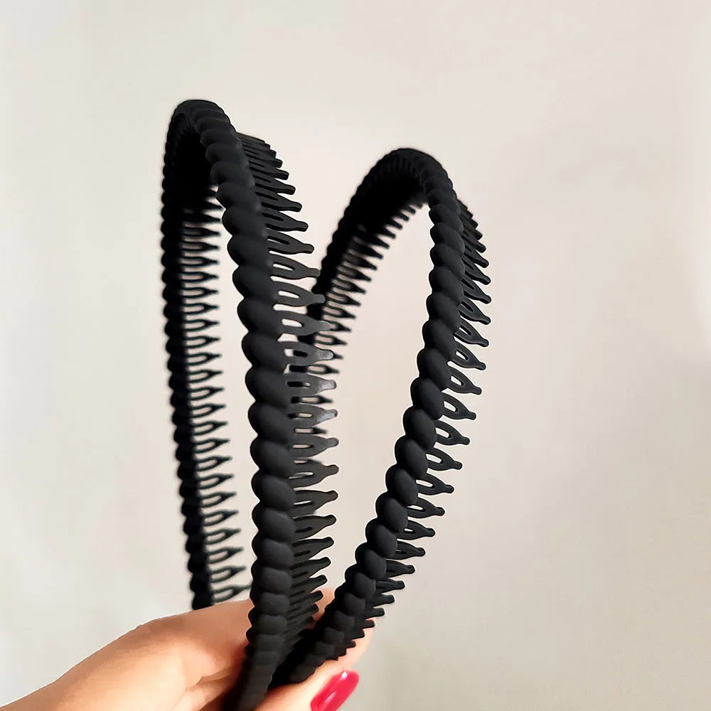 2pc Good Solid Tooth Simple Style Hairbands Headbands for Women Girls Men Sport Washface Non-slip Korean Hair Accessories Tool