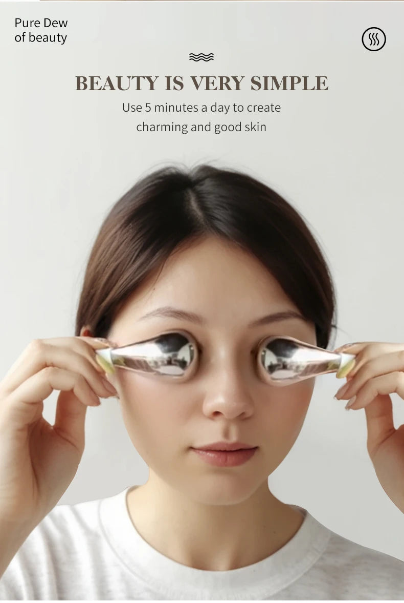 Ice Globes for Face Eyes Stainless Steel Cryo Sticks for Beauty Routines Facial Cold Roller Cooling Globes for Puffiness Wrinkle