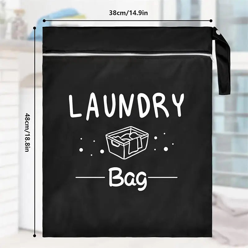 1pc Large Travel Laundry Bag Waterproof Washable Dirty Cloth Bag for Traveling Wet Dry Bag Bathing Suit Workout Bag