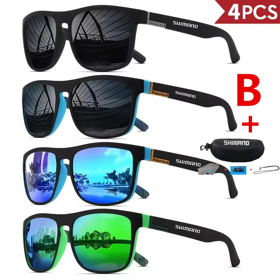 Classic Square Polarized Unisex Outdoor Sports Sunglasses for Fishing Hunting Cycling Driving Mountaineering UV400Anti-glare