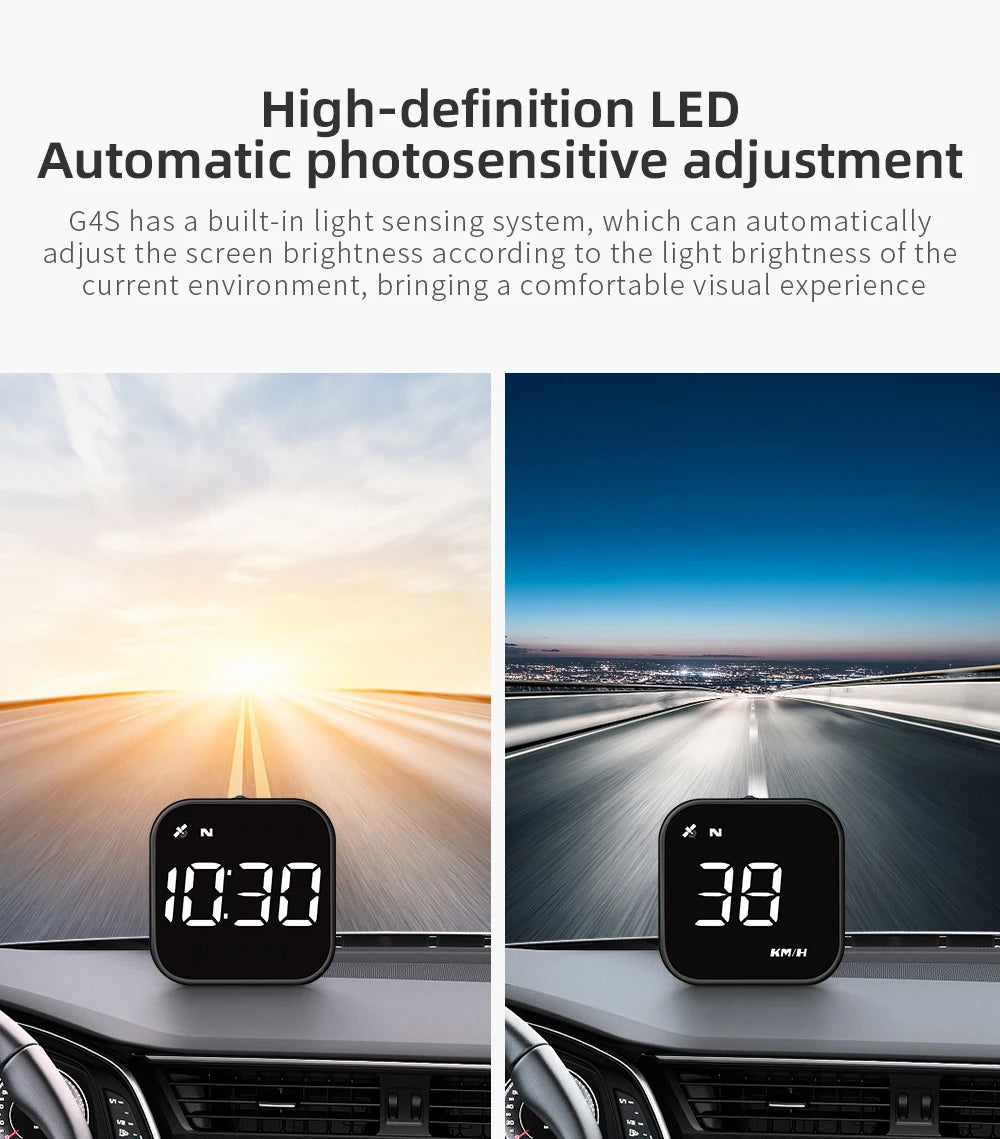 G4S GPS Smart Gauge Head Up Display For HUD Auto Computer Speedometer Display KMH MPH Time Compass Car Electronics For All Car
