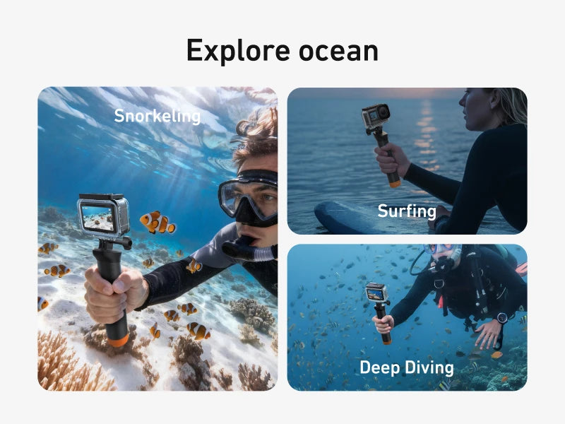 TELESIN Waterproof Case For DJI OSMO Action 6 Underwater 60M Diving Housing Cover With Dive Filter For DJI Action 6