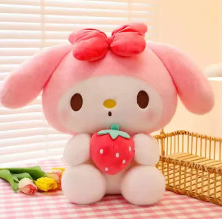 !! HOT Sanrio 25Cm Anime Kuromid Toys Kawaii Mymelody Cinnamorol Plush Soft Stuffed Animals Doll Plushie Pillow Xmas Gift Decor
