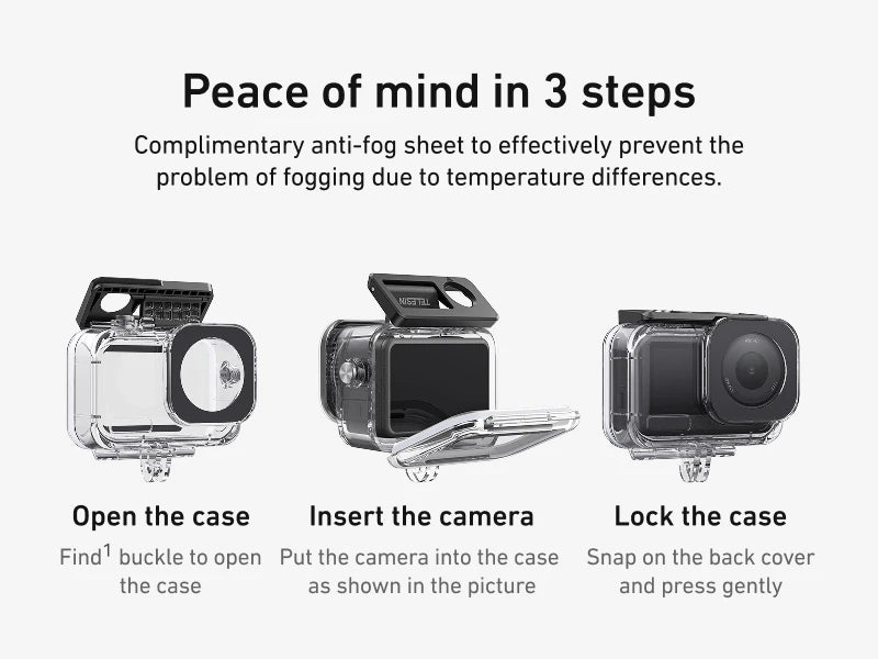 TELESIN Waterproof Case For DJI OSMO Action 6 Underwater 60M Diving Housing Cover With Dive Filter For DJI Action 6