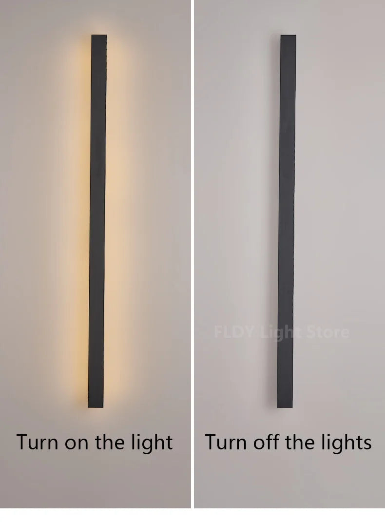 Wall Lamps Line Minimalist  Light Long Strip  Outdoor Waterproof Garden Decoration Villa Background Wall Garden Lights