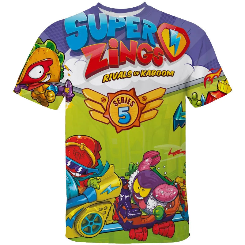 Women Men Super Zing 3D Print Clothing Super Sing Fashion Harajuku T Shirt Kid Anime Cartom Tshirts Casual O Neck Top Tshirt Y2k