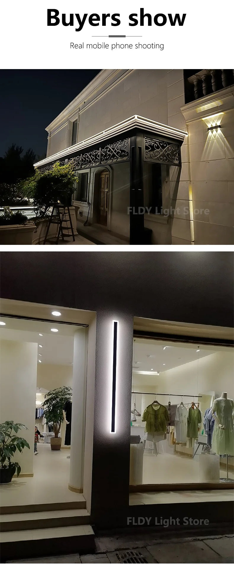 Wall Lamps Line Minimalist  Light Long Strip  Outdoor Waterproof Garden Decoration Villa Background Wall Garden Lights