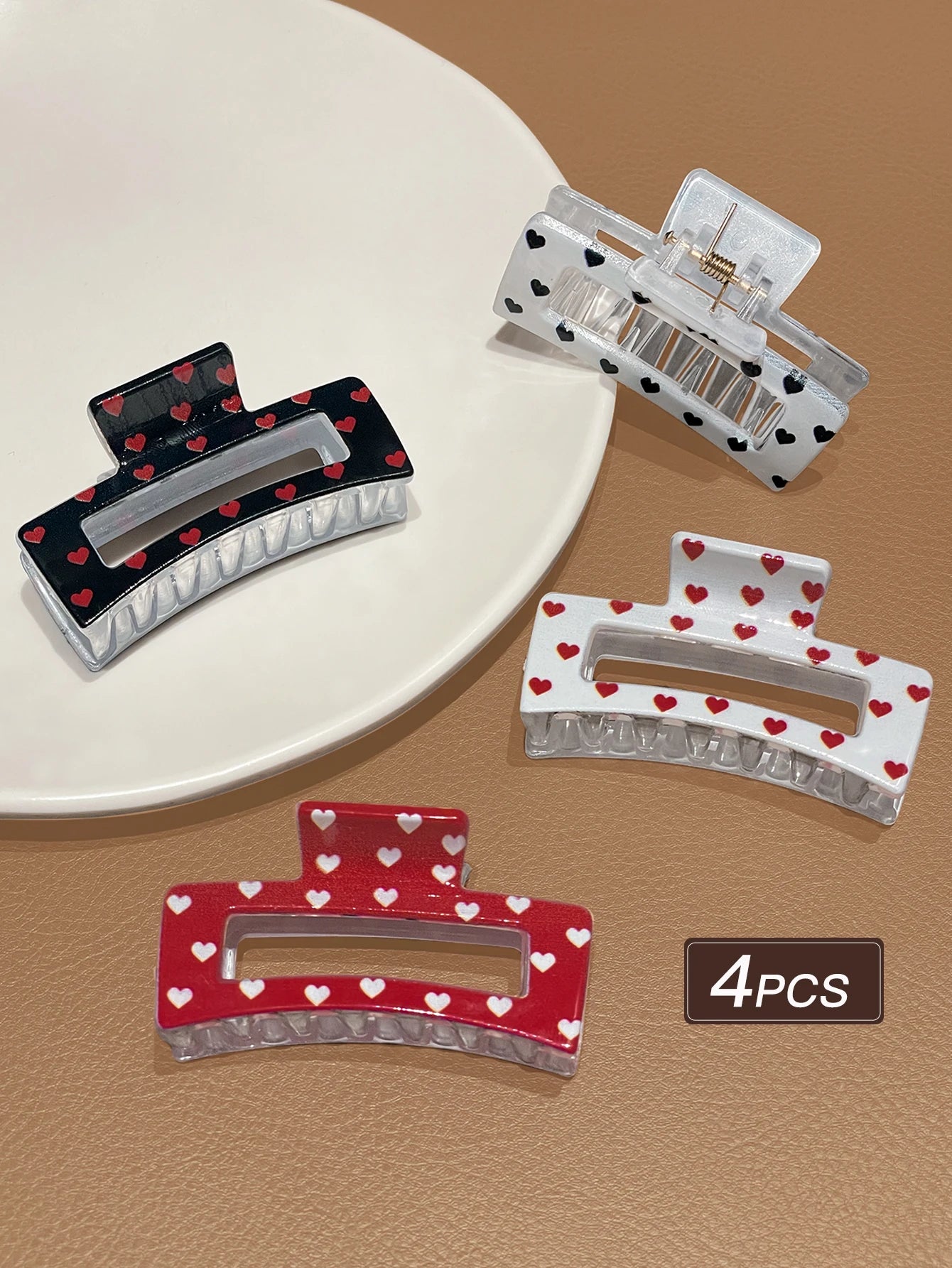 4pcs Fashionable Ladies Hair Claw Clips Stylish Versatile Hair Accessories for Daily Use Ideal Gift Recommendation