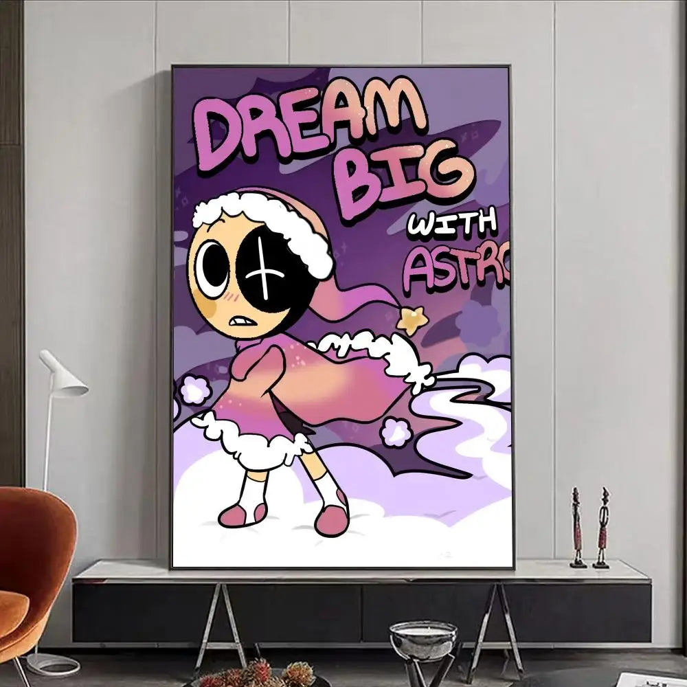 Game D-Dandys World Poster Premium Aesthetic Waterproof Wall Art Sticker for Living Room Or Home Decoration HD Prints Gift