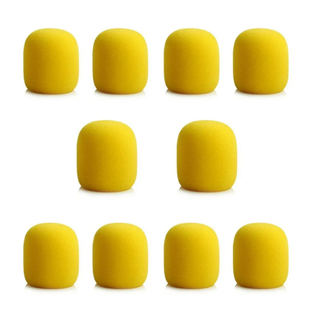 10Pcs Black Mic Protector Replacement KTV DJ Microphone Foam Covers Windscreen Windshield Sponge Covers Microphone Cover