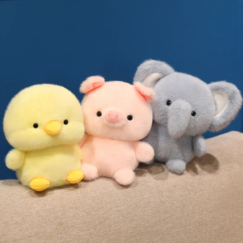 15CM Small Desktop Plush Toys Lovely Rabbit Sheep Pig Duck Otter Capybara Elephant Stuffed Animal Doll Cute Healing Doll Gifts