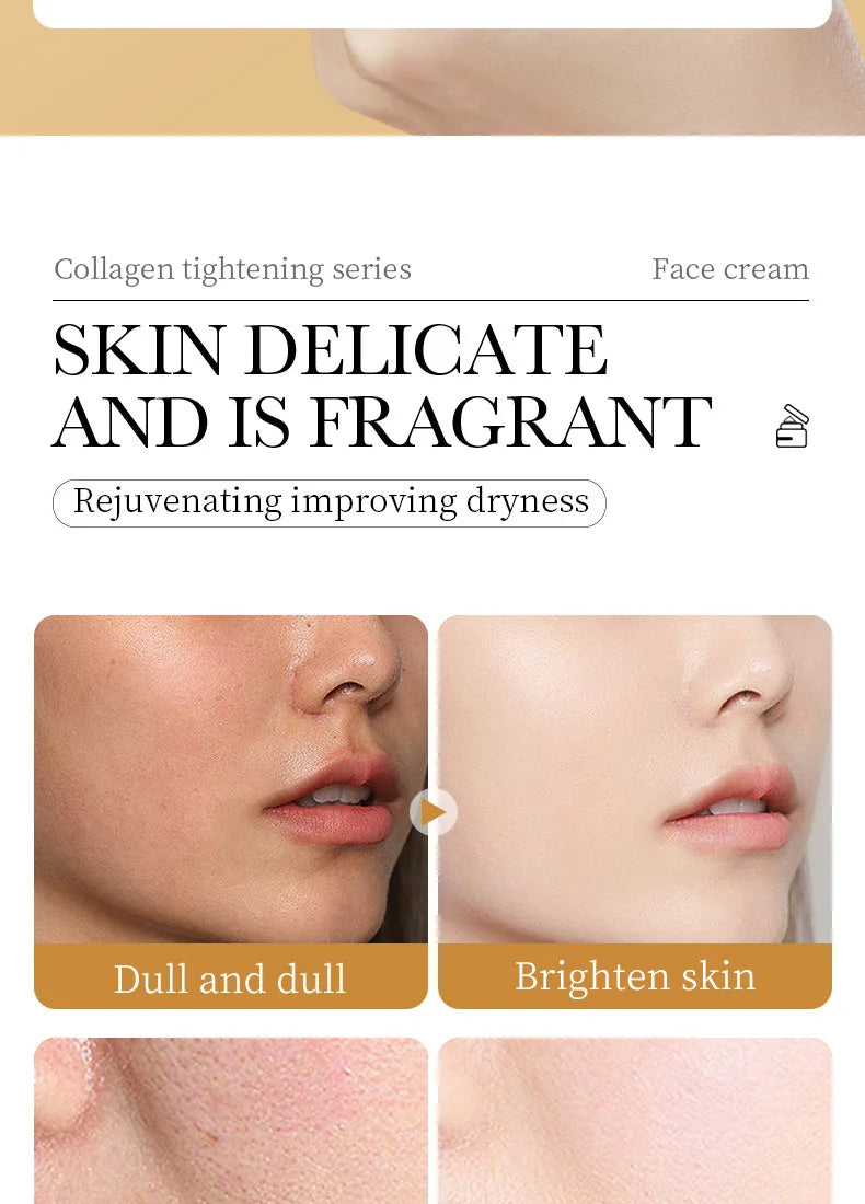 SADOER Collagen Firming Face Cream Moisturizing Hydrating Face Creams Faical Cream Beauty Face Skin Care Products