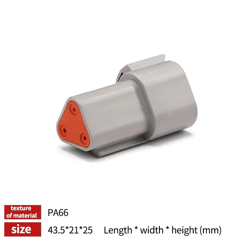 2P/3P/4P/6P/8P/12P DT Male Female Plug Connector Socket Waterproof Terminal DT Connector for Car Automobile 22-16AWG