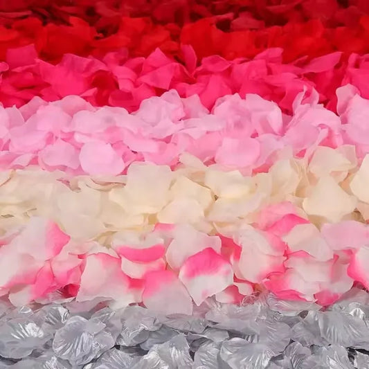 100/1000pcs Artificial Fake Rose Petals Colorful Simulation Silk Rose Petal For Valentines Day Wedding Party Romantic Decoration