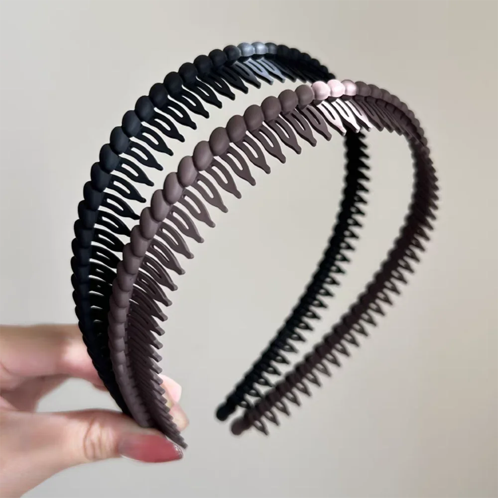 2pc Good Solid Tooth Simple Style Hairbands Headbands for Women Girls Men Sport Washface Non-slip Korean Hair Accessories Tool