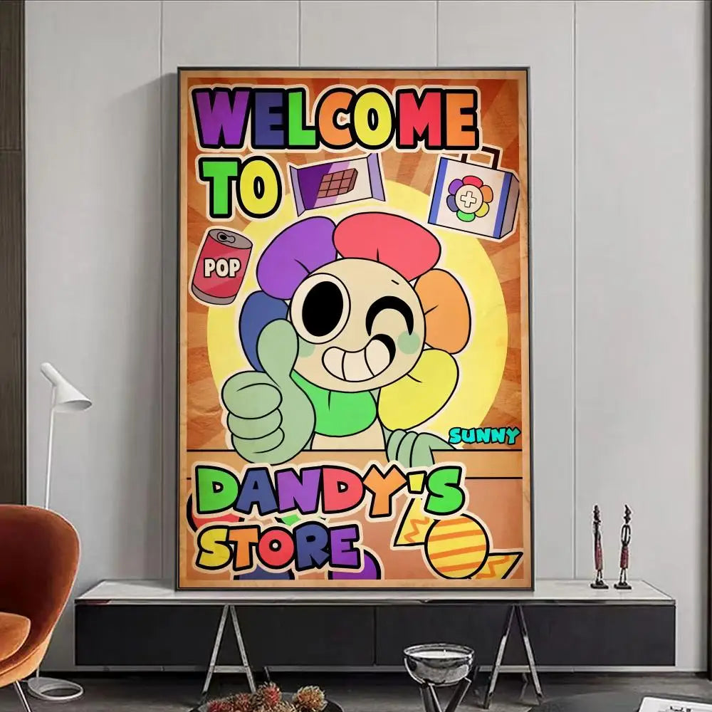 Game D-Dandys World Poster Premium Aesthetic Waterproof Wall Art Sticker for Living Room Or Home Decoration HD Prints Gift