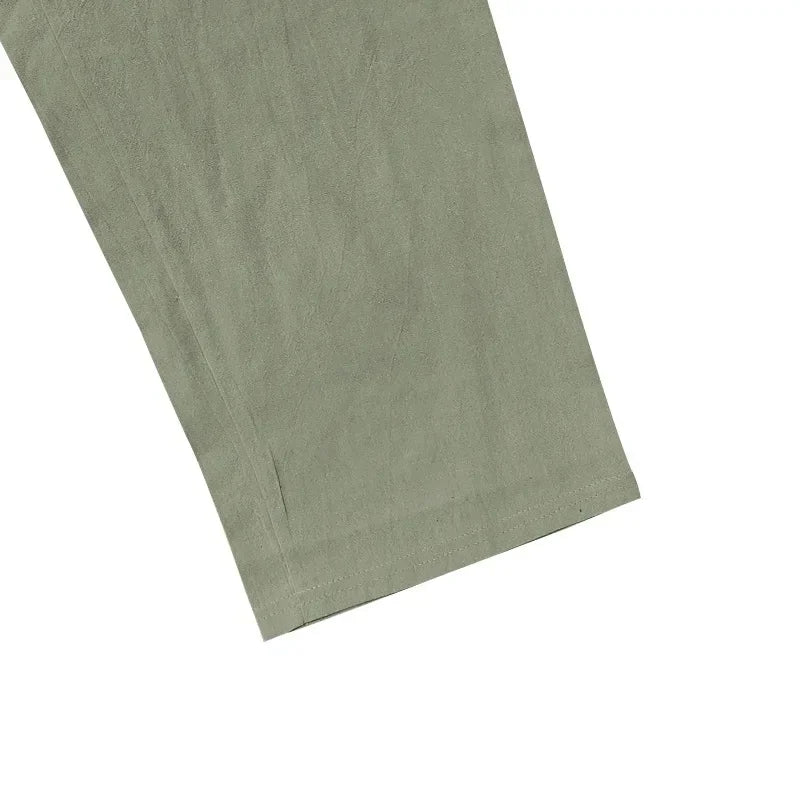 2025 Men's Coconut Printed Breathable Cotton and Linen Loose Casual Sports Pants
