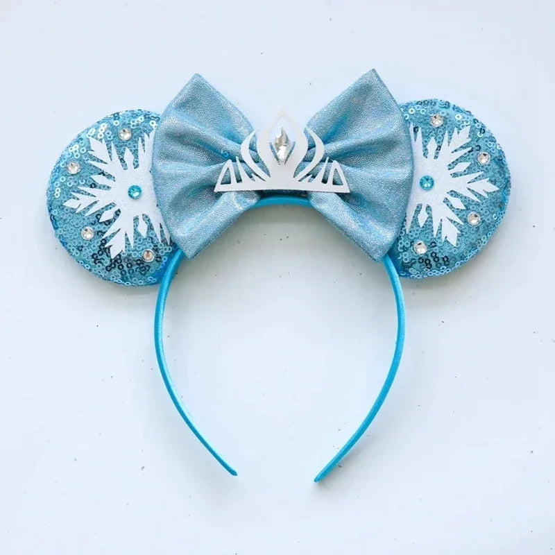Disney Mickey Mouse Hairbands Frozen Ear Headband for Adults Anna Elsa Snowman Olaf Headwear Women Kids Girls Hair Accessories