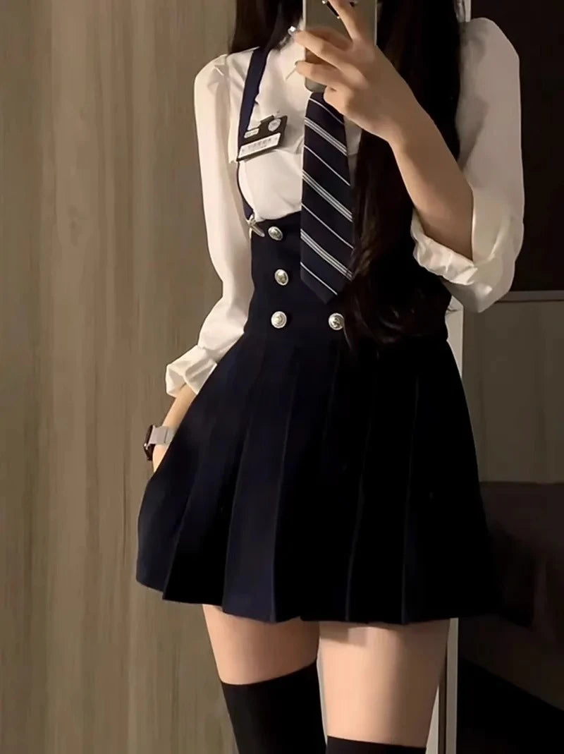 American Sle Sweet Cool JK orm Set ort Pencil Skirt And  Two Piece Set for Women Autumn Winter Collection