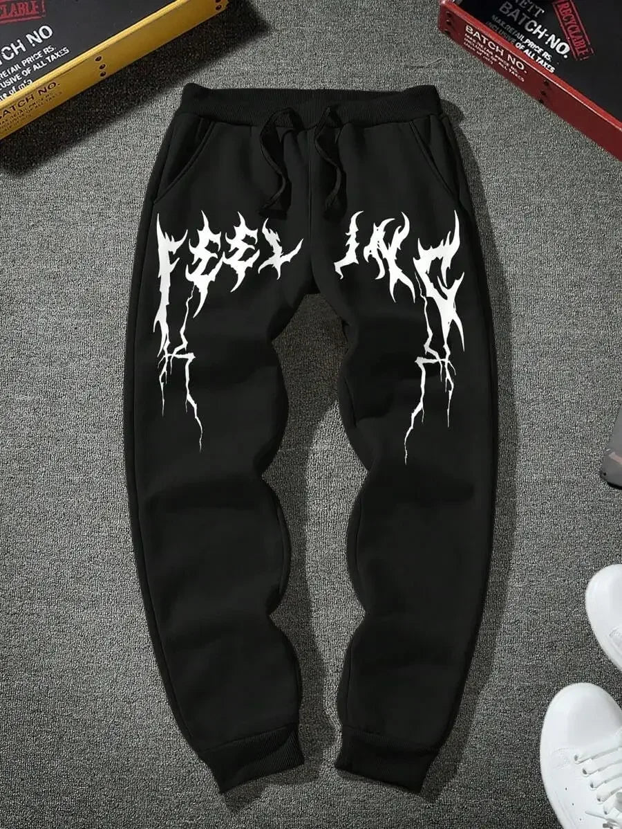 Spring and Summer Daily Commuter Sweatpants Running Sports Pants New Men's Fashionable Dragon Print Loose Trousers S-3XL