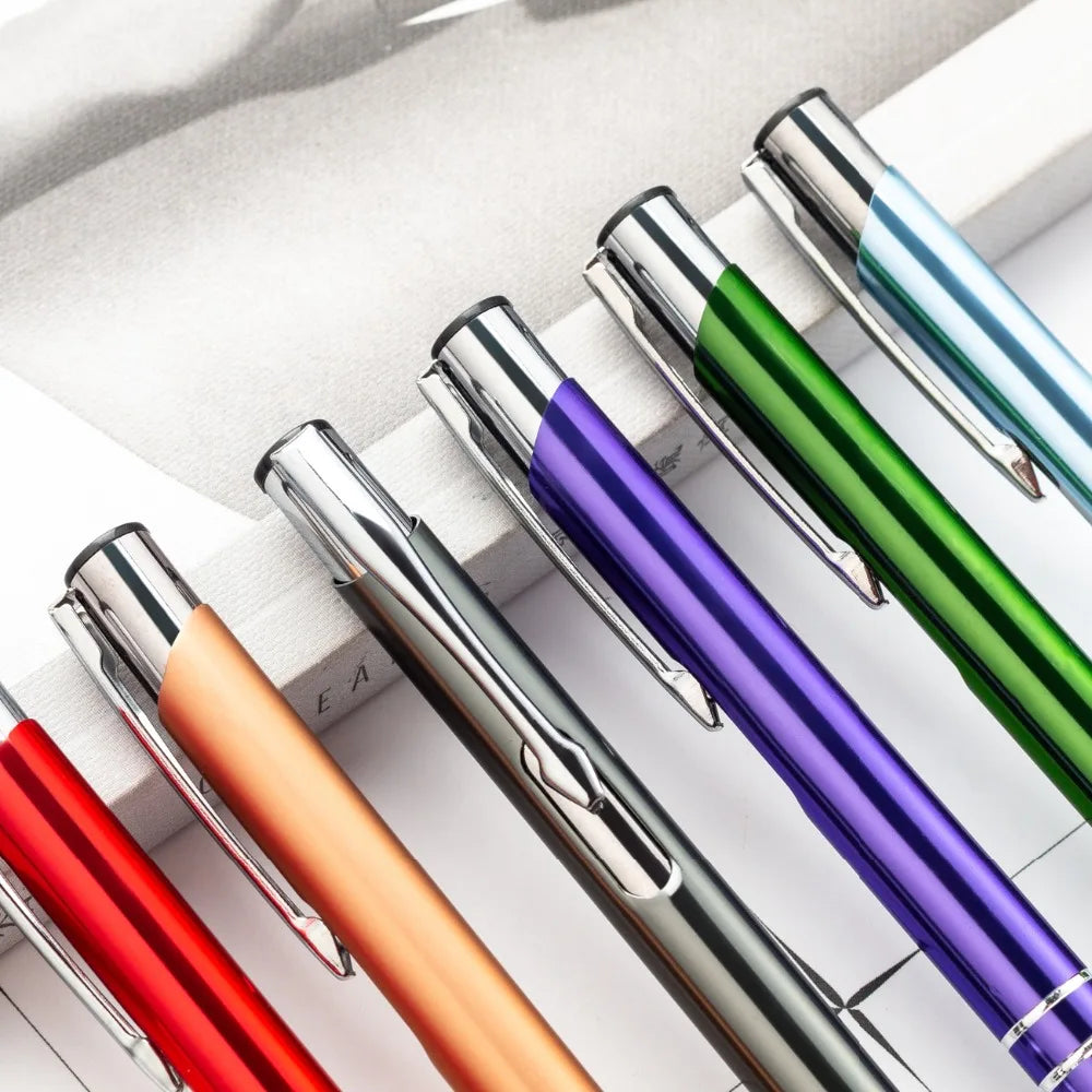 50pcs/lot Hot Sell Custom Ballpoint Pen Metal Pen Support Custom Logo Advertising Wholesale Personalized Pen Gift Engraved Name